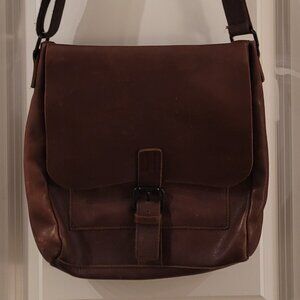 Danier leather cross body messenger bag/large satchel